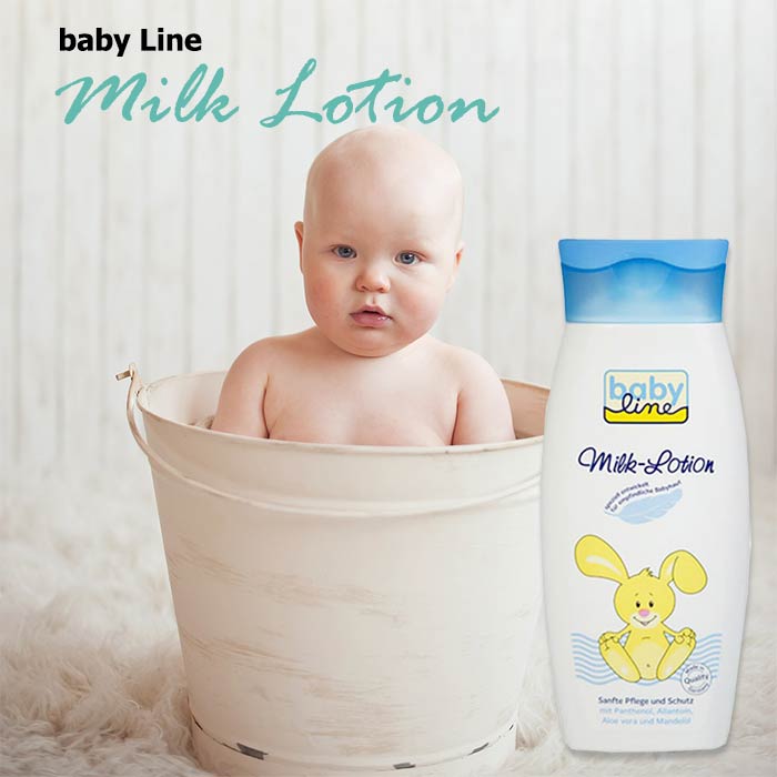 لوسیون شیر بدن کودک بی بی لاین با خاصیت مرطوب کنندگی بدن کودک